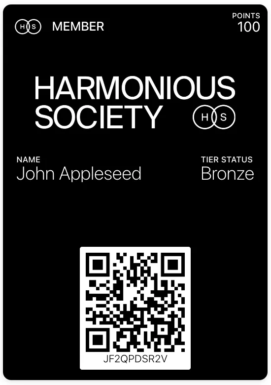 Harmonious Society wallet pass