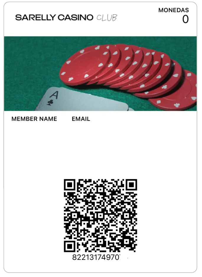 SarellySarelly Casino Club loyalty card