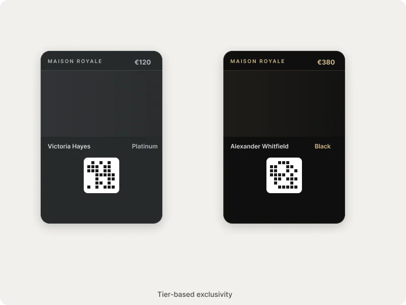Luxury brand tier exclusivity showing VIP membership levels